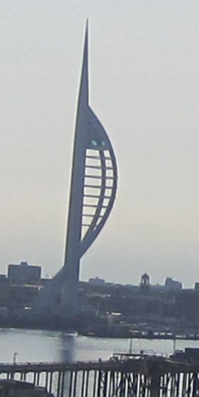 A view of the Spinnaker Tower from Clipper Headquarters