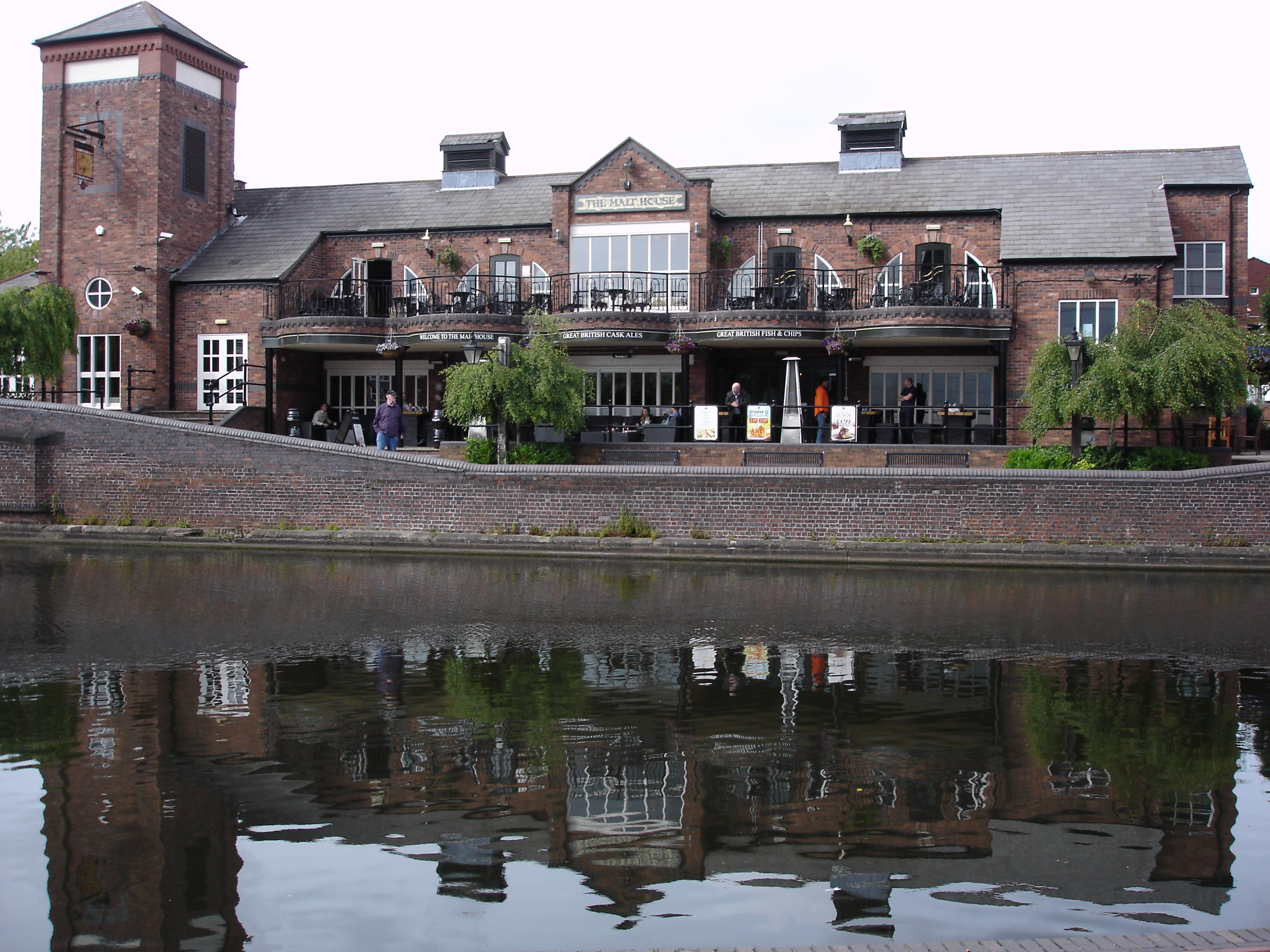 The Malt House with reflection