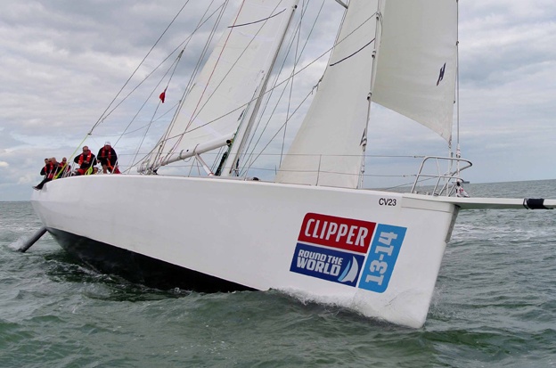 Clipper 70 under sail