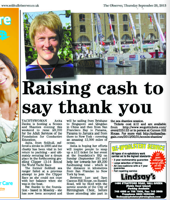 Solihull Observer - Raising cash to say thank you