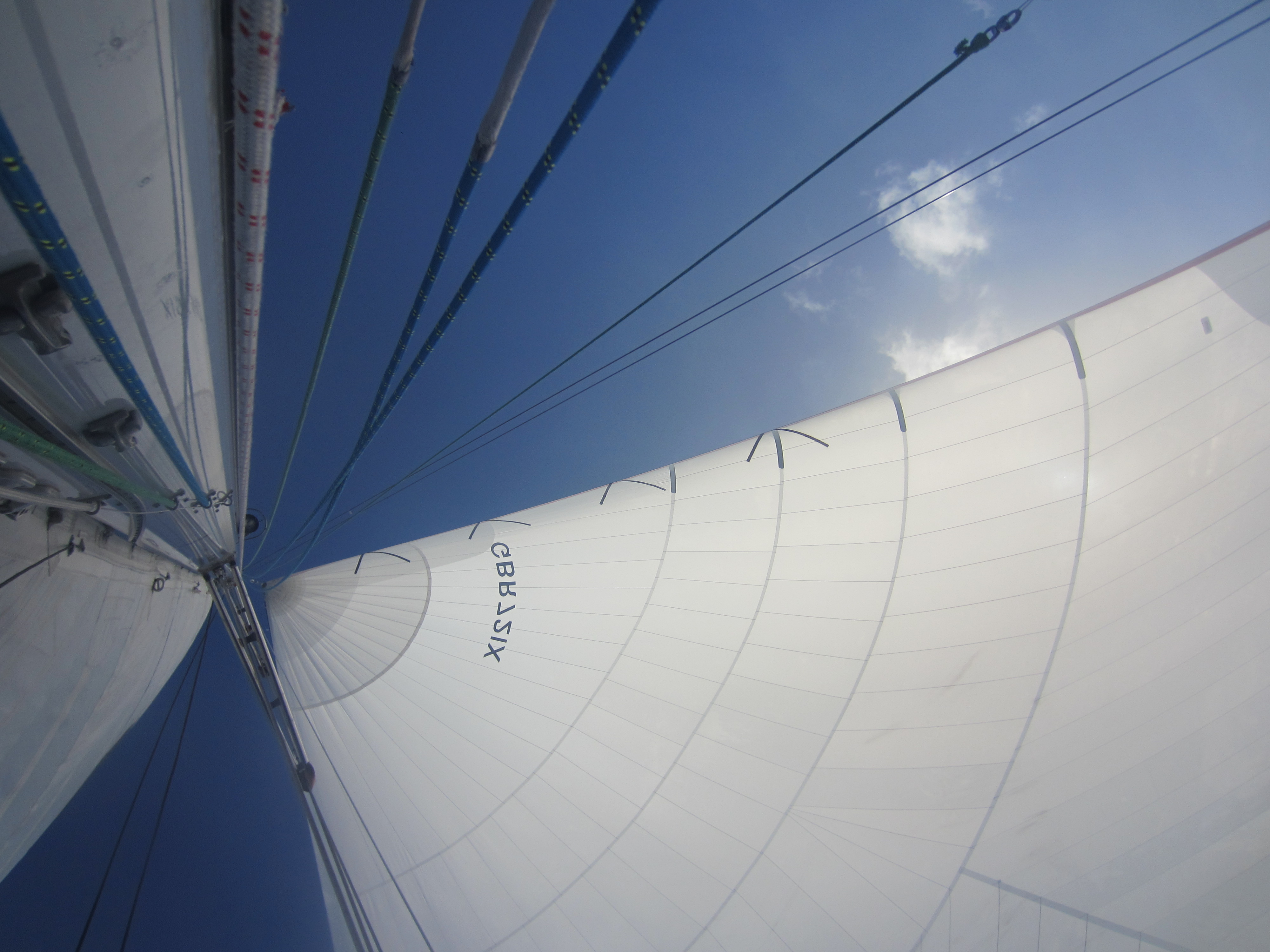 Top of a spinnaker